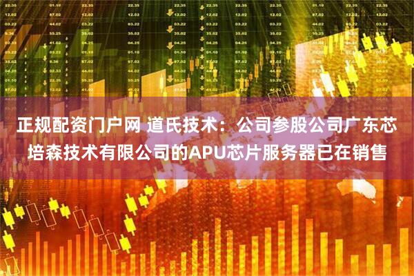 正规配资门户网 道氏技术：公司参股公司广东芯培森技术有限公司的APU芯片服务器已在销售