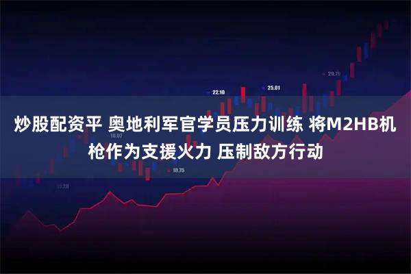 炒股配资平 奥地利军官学员压力训练 将M2HB机枪作为支援火力 压制敌方行动